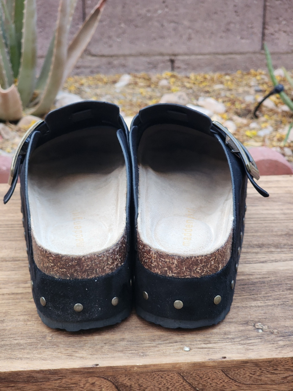 Madden Girl Women's Luna Black Suede Platform Slip-On Clogs Mule Size 6 - Picture 10 of 11